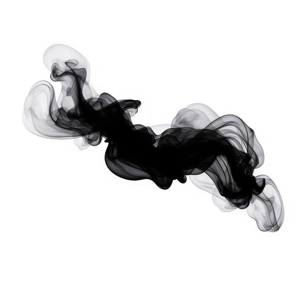 Abstract smoke of paint black white white background.