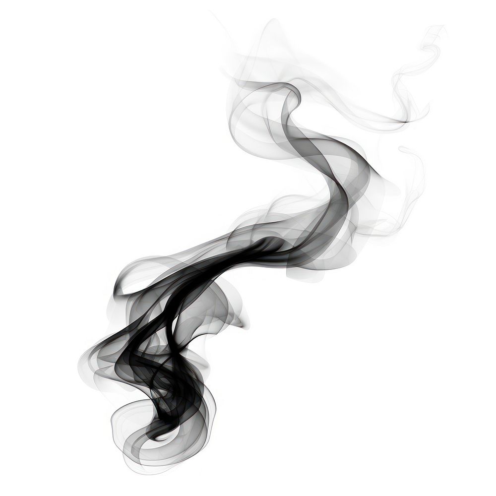 Abstract smoke of pen black white white background.