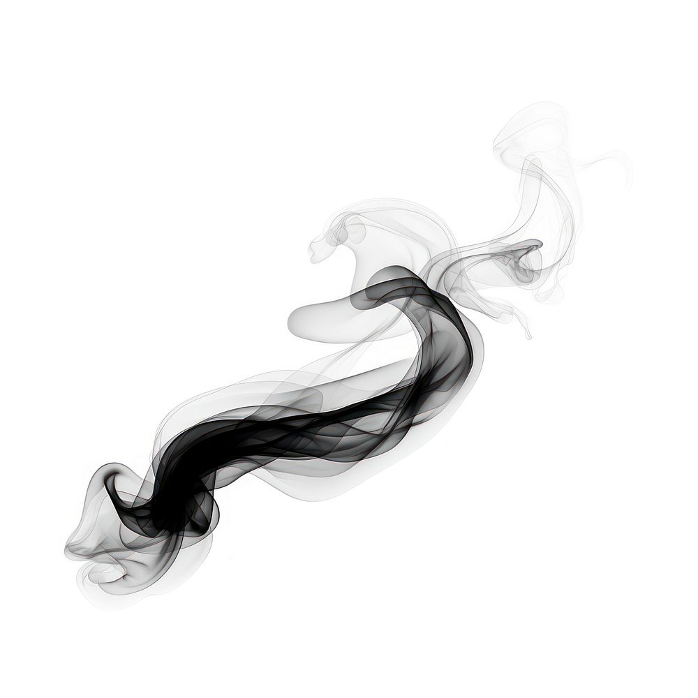 Abstract smoke of pen black white white background.