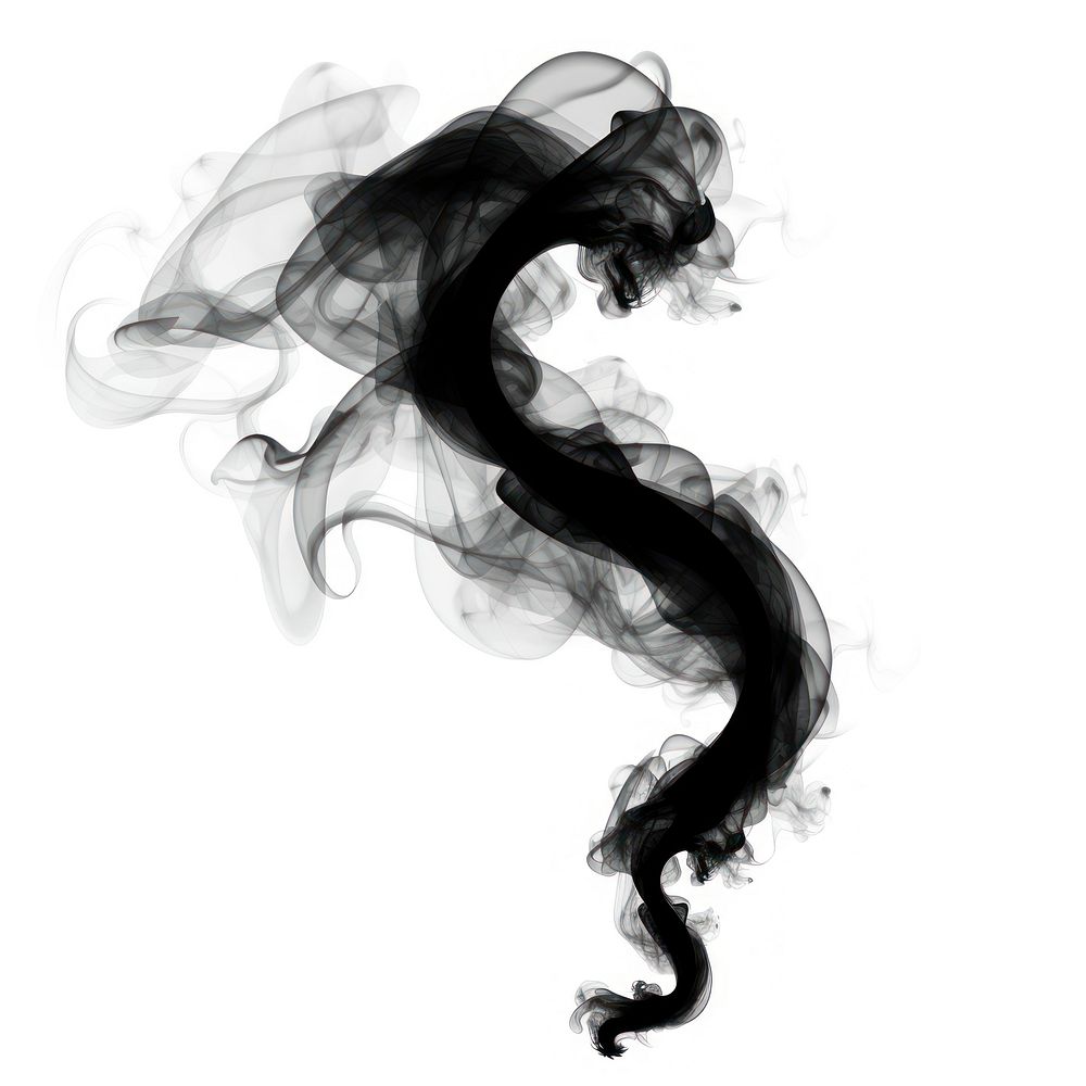 Abstract smoke of question mark black white background creativity.