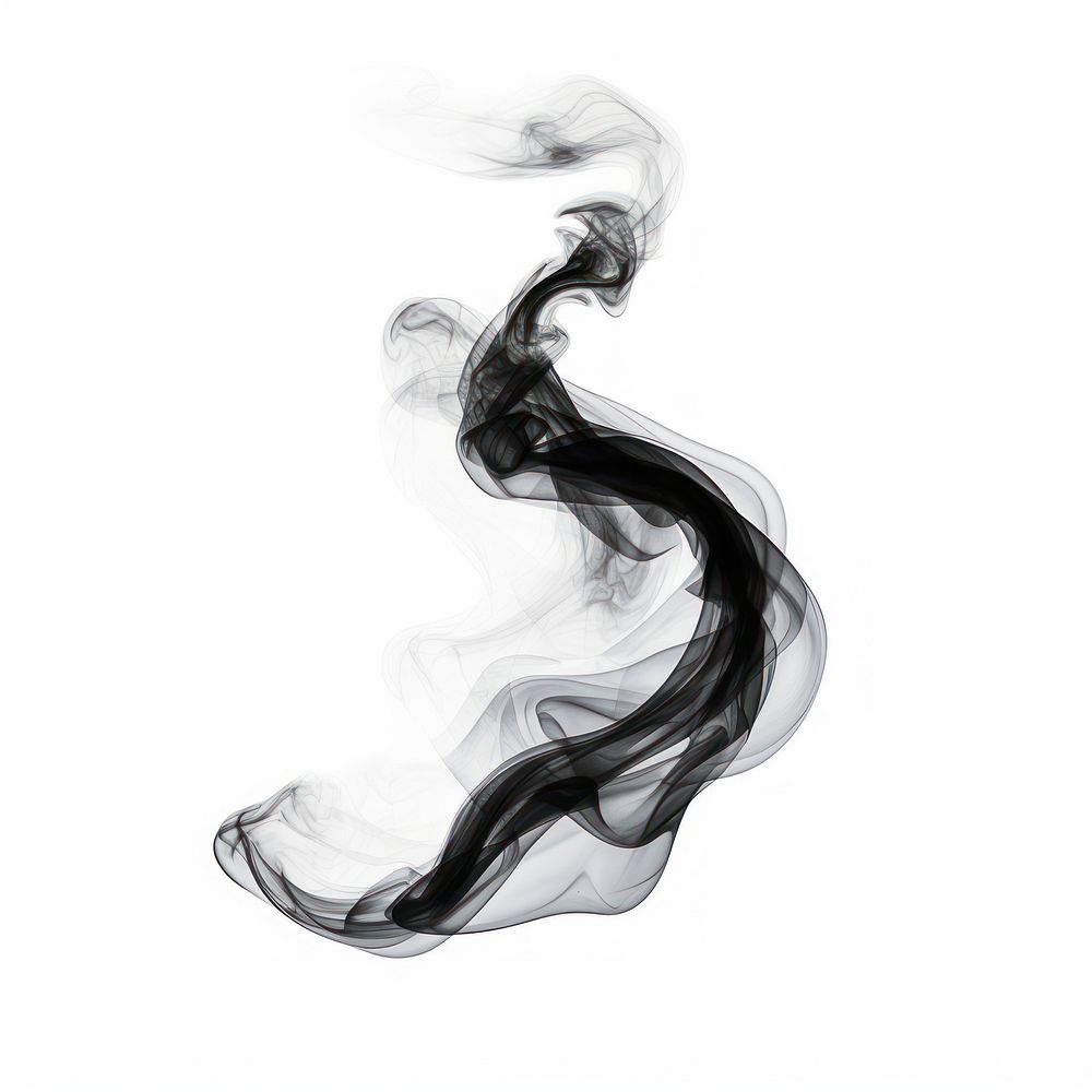 Abstract smoke of Tornado black white white background.