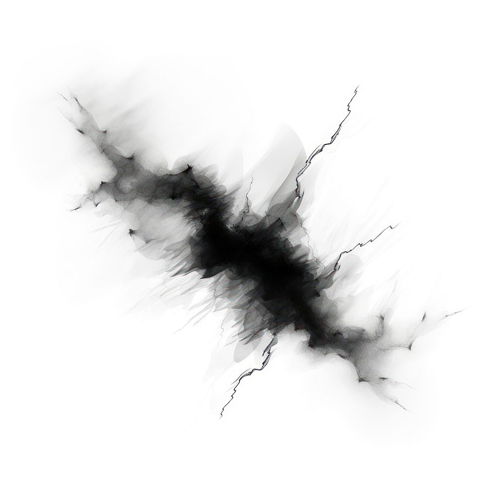 Abstract smoke of thunder drawing sketch black.