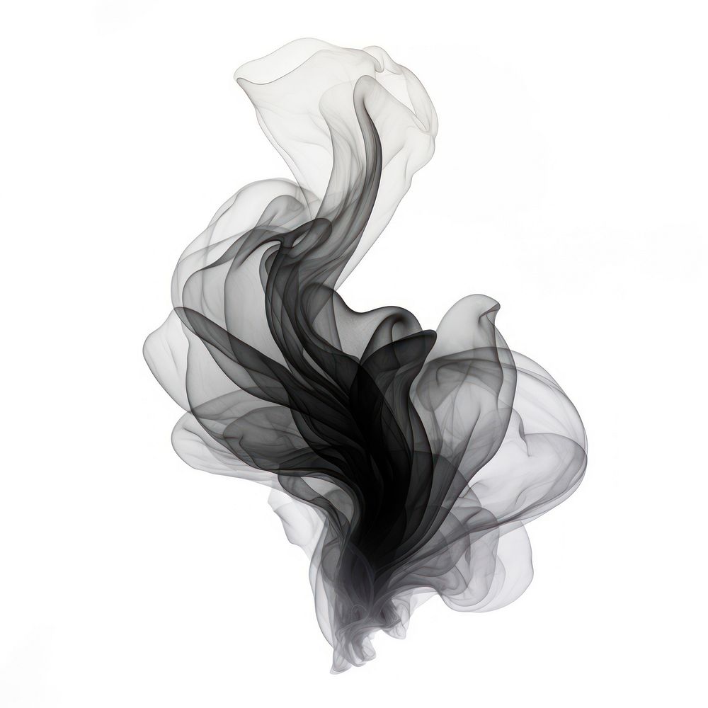 Abstract smoke of tulip black white white background.