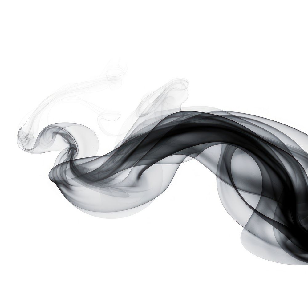 Abstract smoke of twisted spiral backgrounds black white.