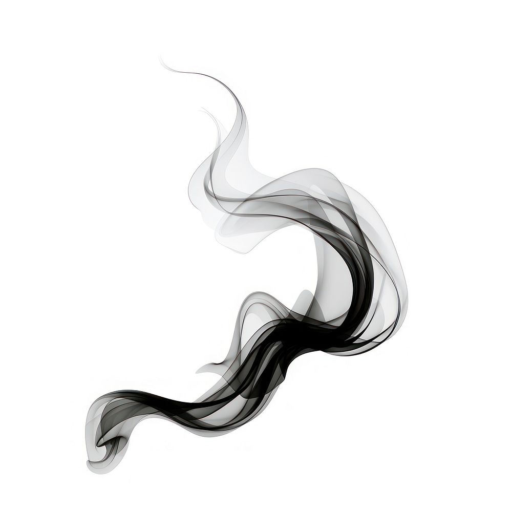Abstract smoke of twisting black white white background.