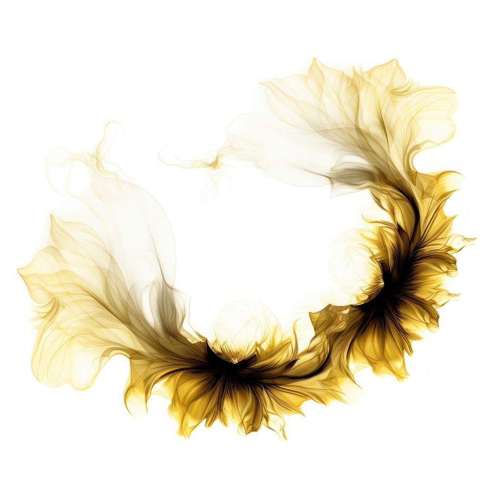 Abstract smoke of sunflower graphics pattern art.