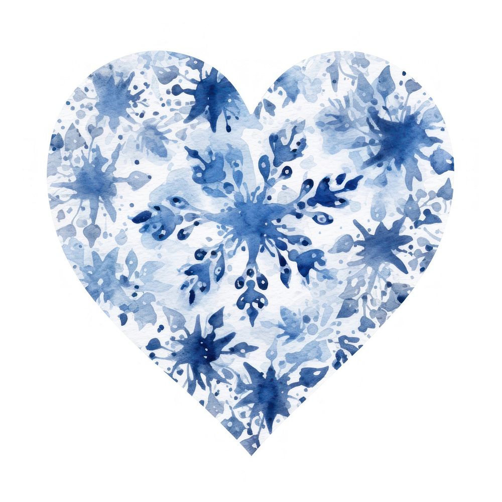 Heart watercolor snowflakes backgrounds shape white.