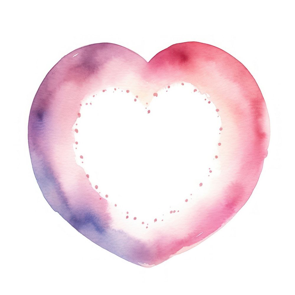Heart border watercolor backgrounds circle petal.