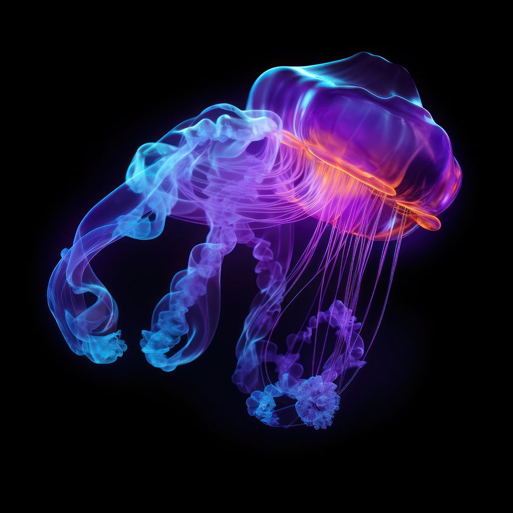 Abstract smoke of jelly jellyfish animal purple.