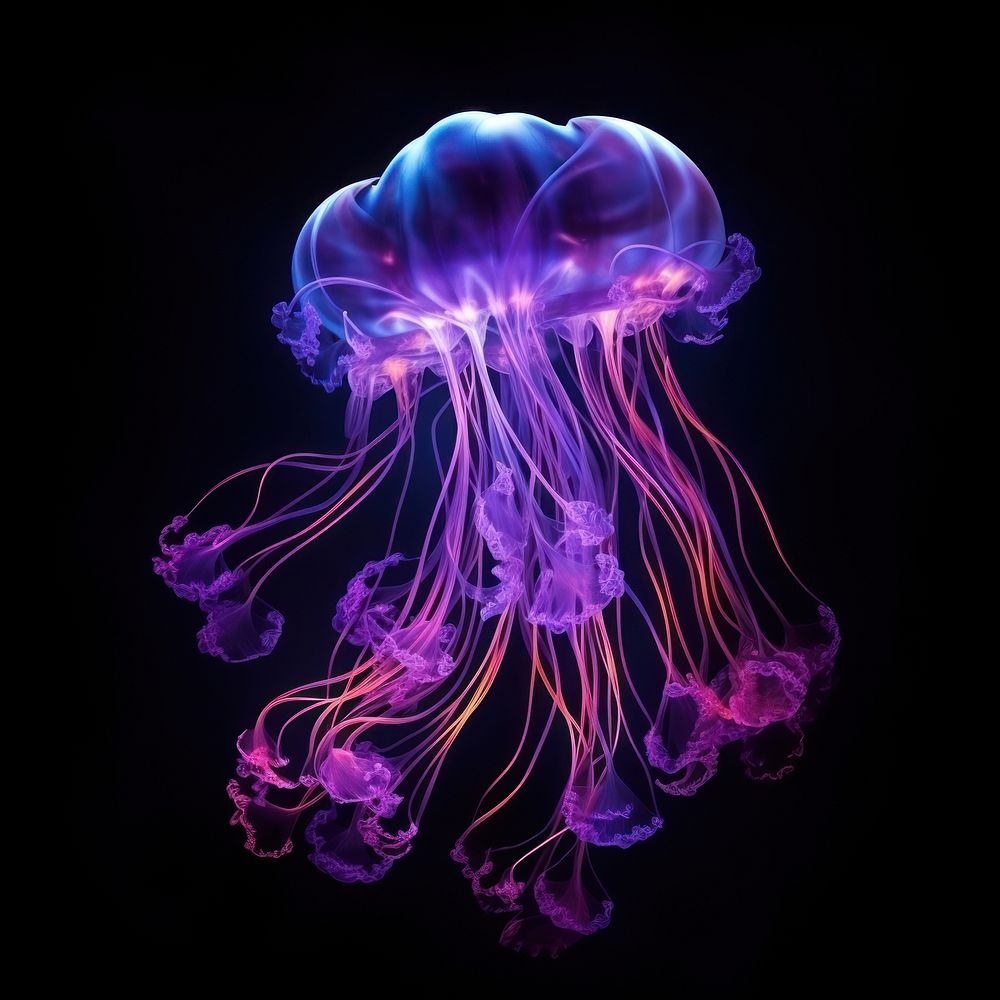 Abstract smoke of jelly transparent jellyfish animal.