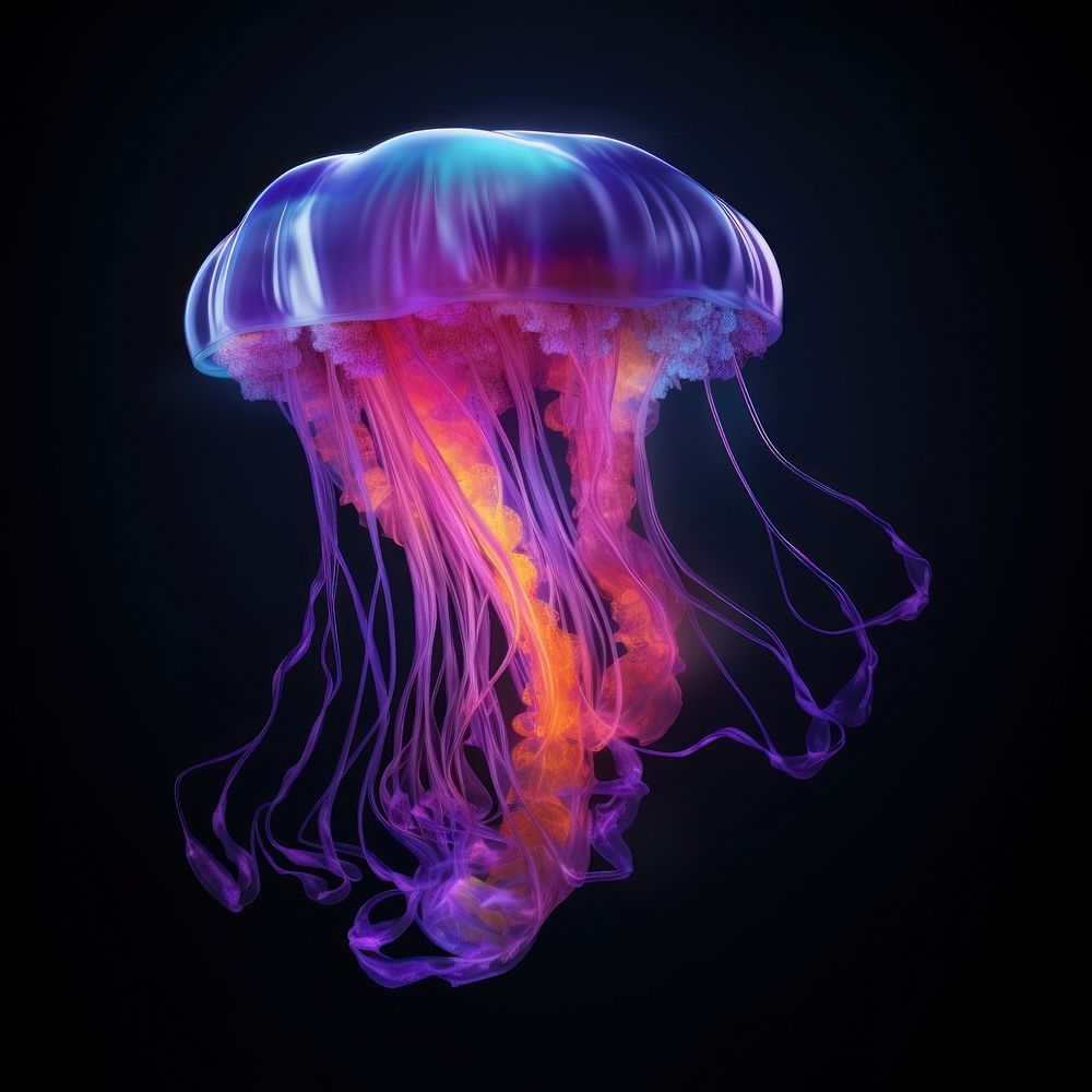 Abstract smoke of jelly transparent jellyfish invertebrate.