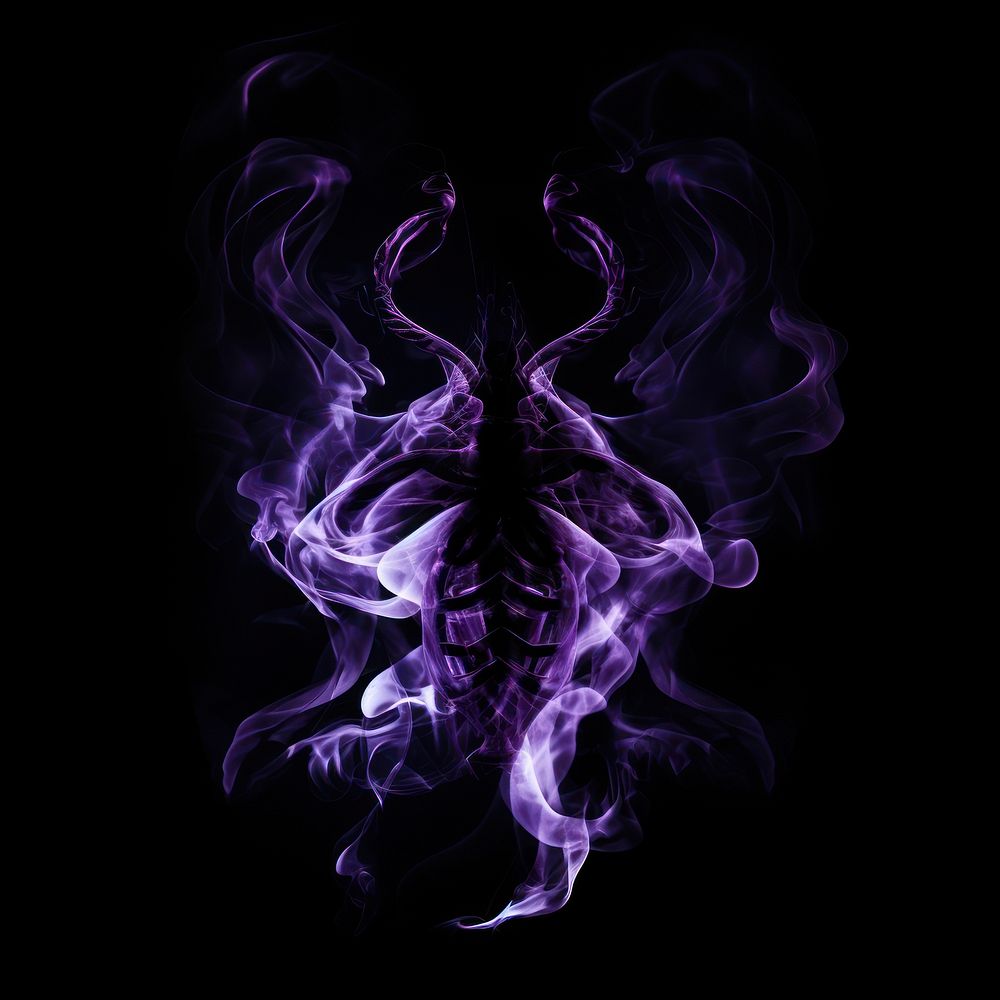 Abstract smoke of scorpion purple violet accessories.