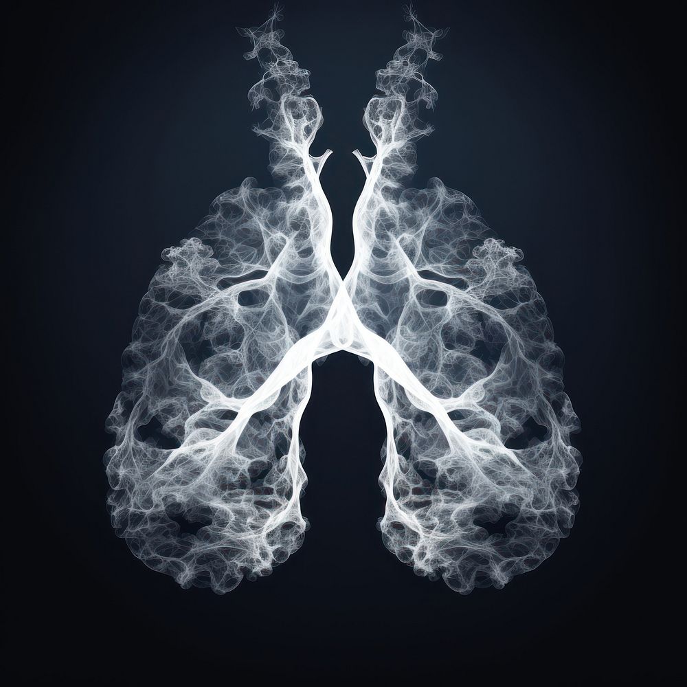 Abstract smoke of lungs radiography accessories tomography.