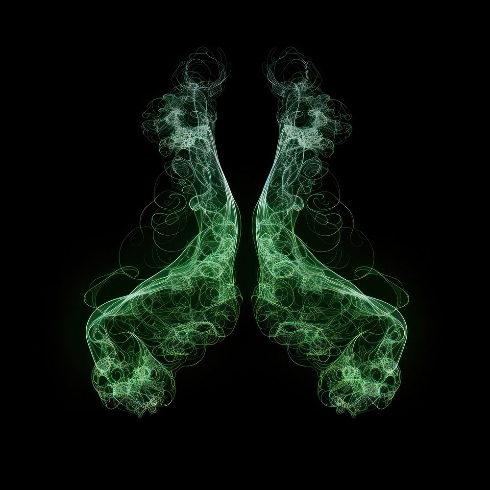 Abstract smoke of lungs green radiography accessories.