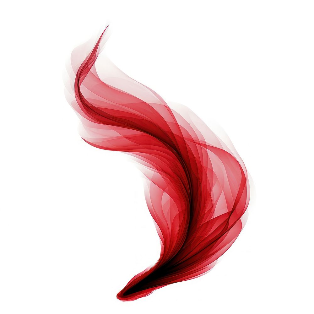 Abstract smoke of feather graphics red art.