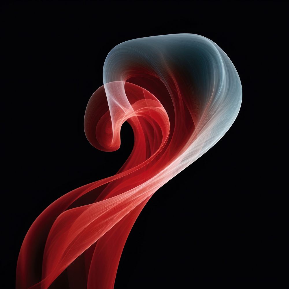 Abstract smoke of gastropod red art chandelier.