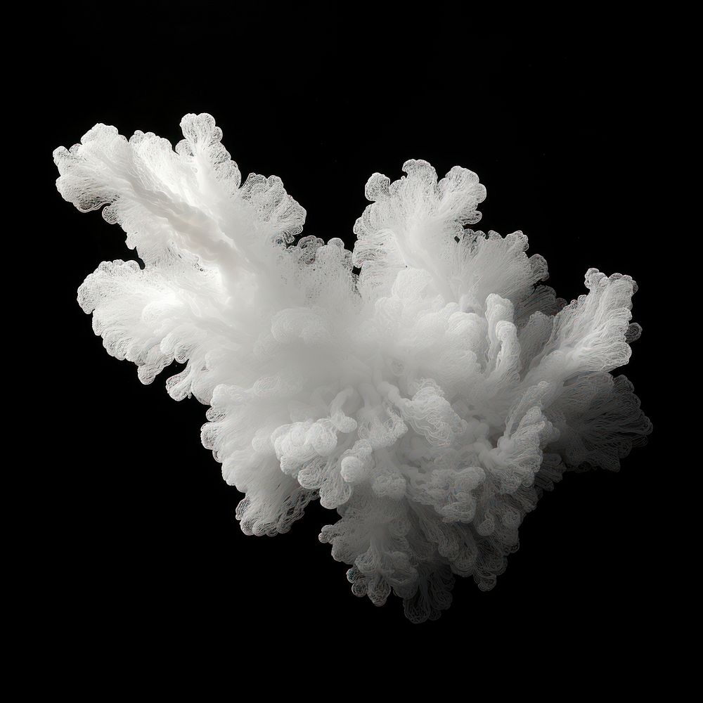 Abstract smoke of coral white monochrome chandelier.