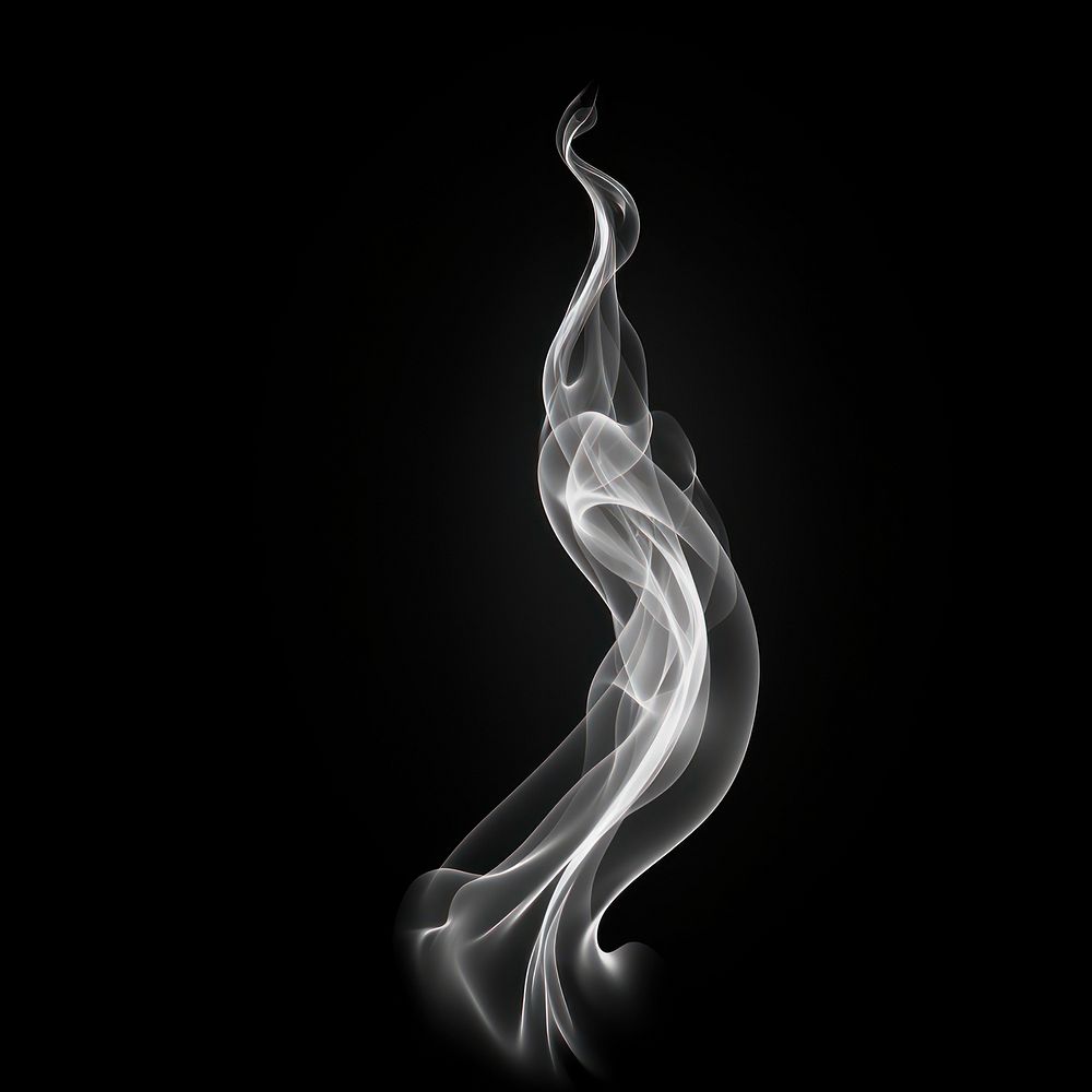 Abstract smoke of candle white monochrome darkness.
