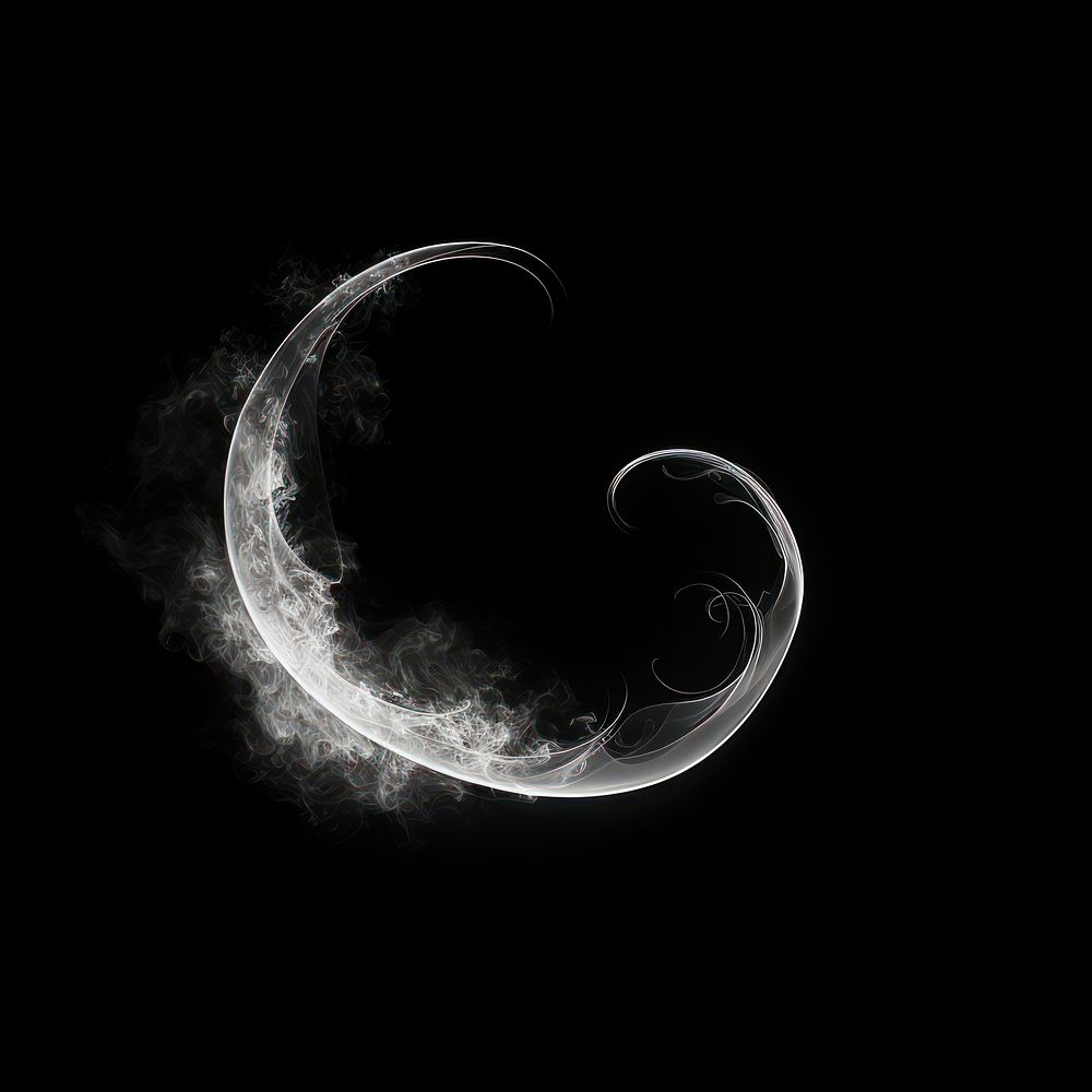 Abstract smoke of crescent moon astronomy outdoors.