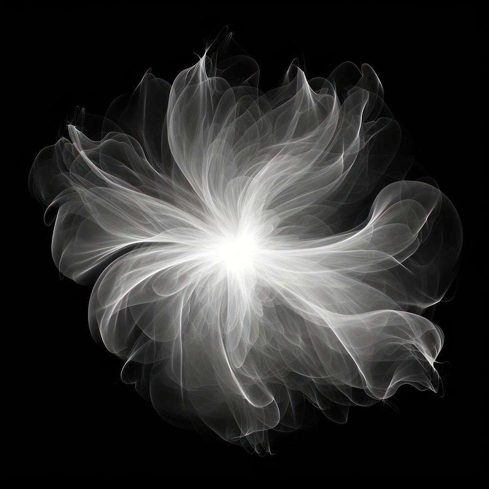 Abstract smoke of firework pattern white illuminated.