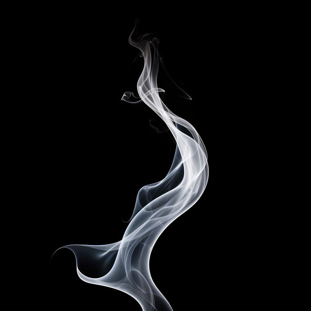 Abstract smoke of waterdrop white monochrome cigarette.