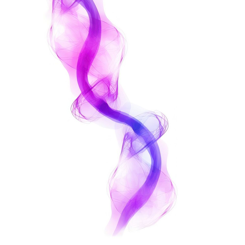 Abstract smoke of DNA purple violet white background.