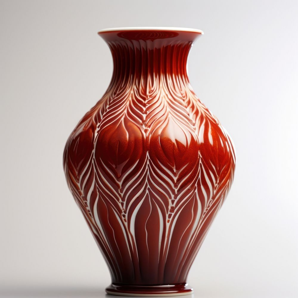 Vase modern porcelain pottery art.