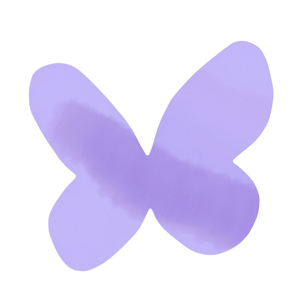 Hand drawn a butterfly purple white background accessories.