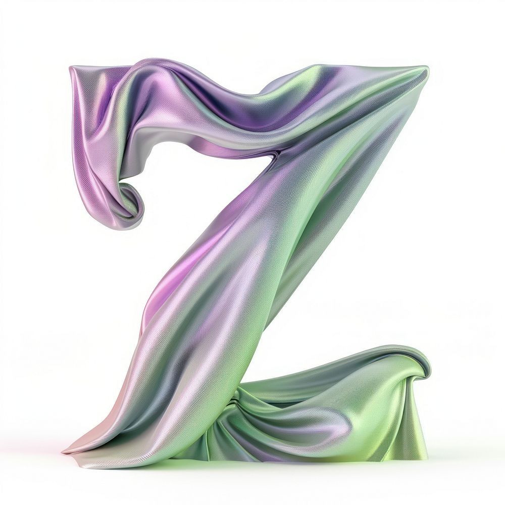 Letter Z purple green font.