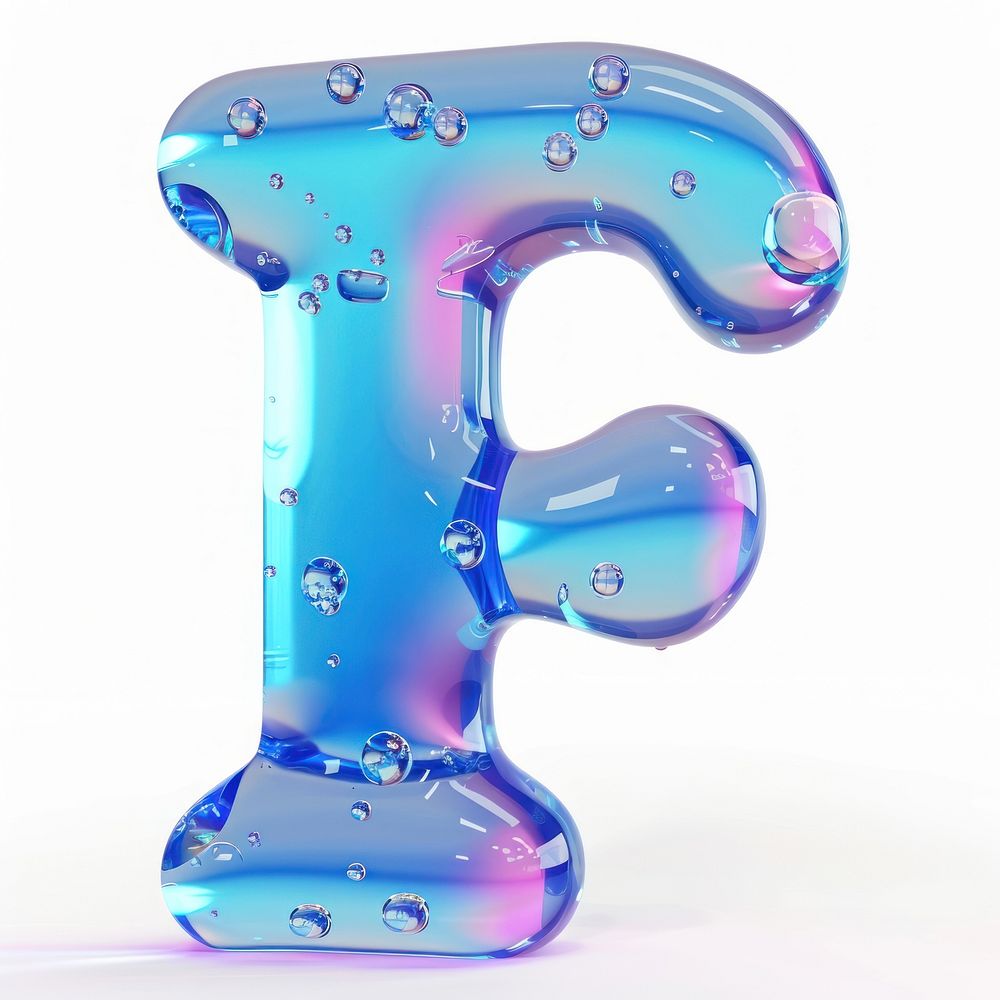 Letter F number bubble symbol.