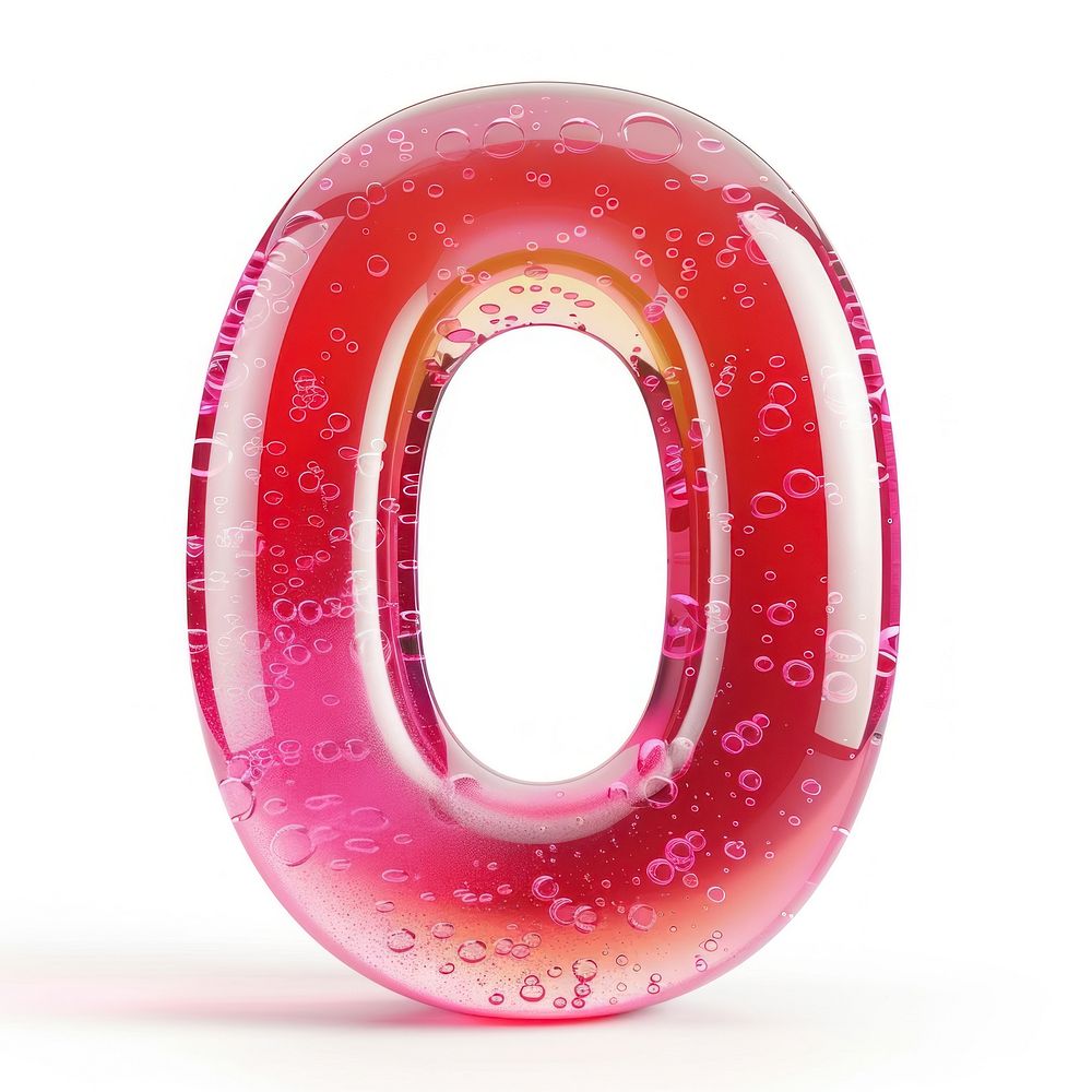 Letter O number symbol pink.