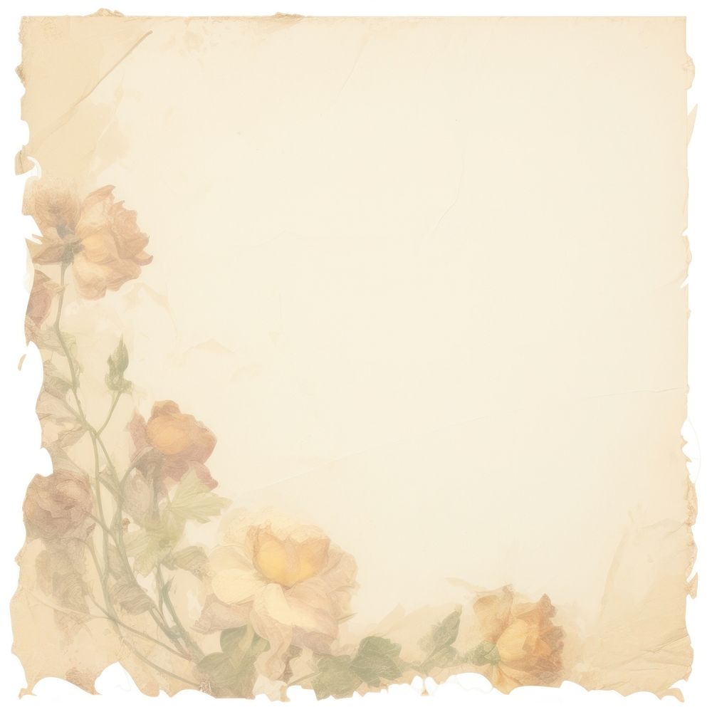 Floral ripped paper backgrounds pattern text.