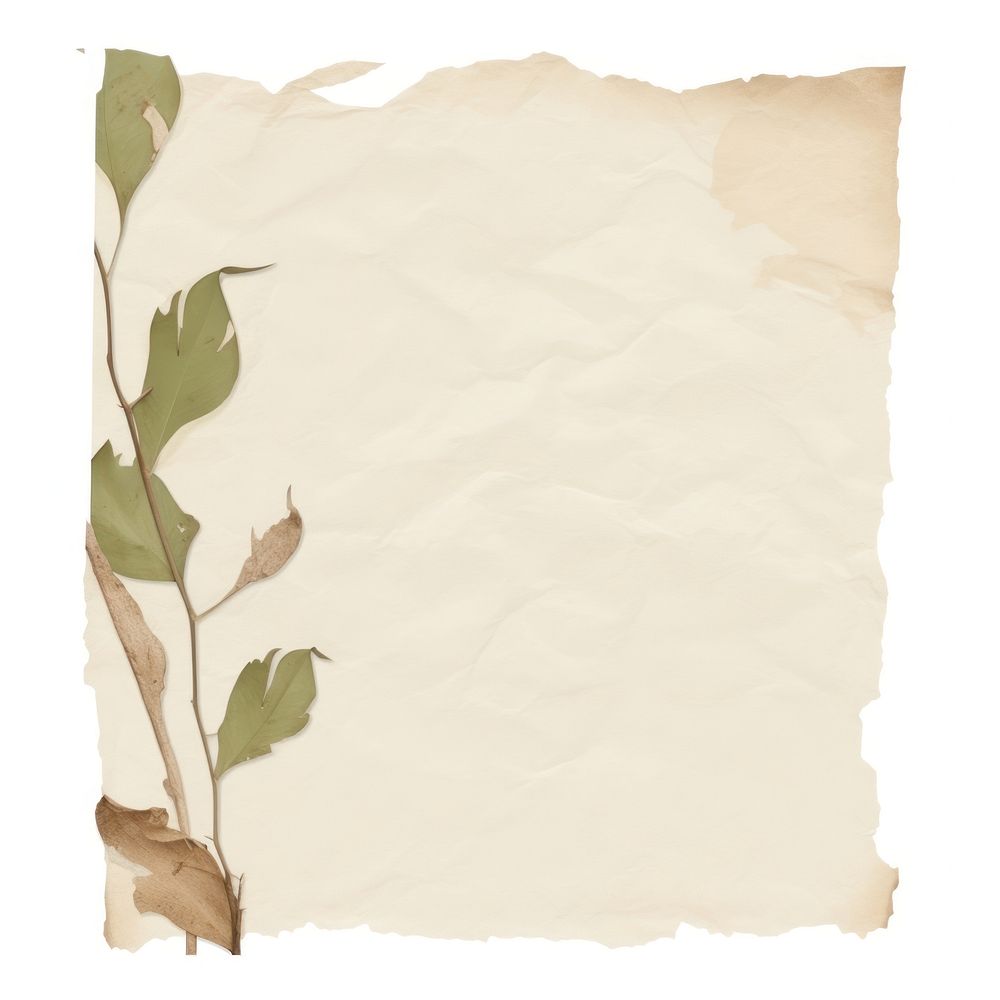 Plant ripped paper backgrounds leaf text.