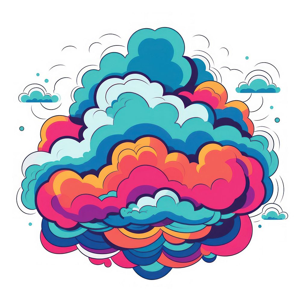 Cloud abstract graphics pattern.