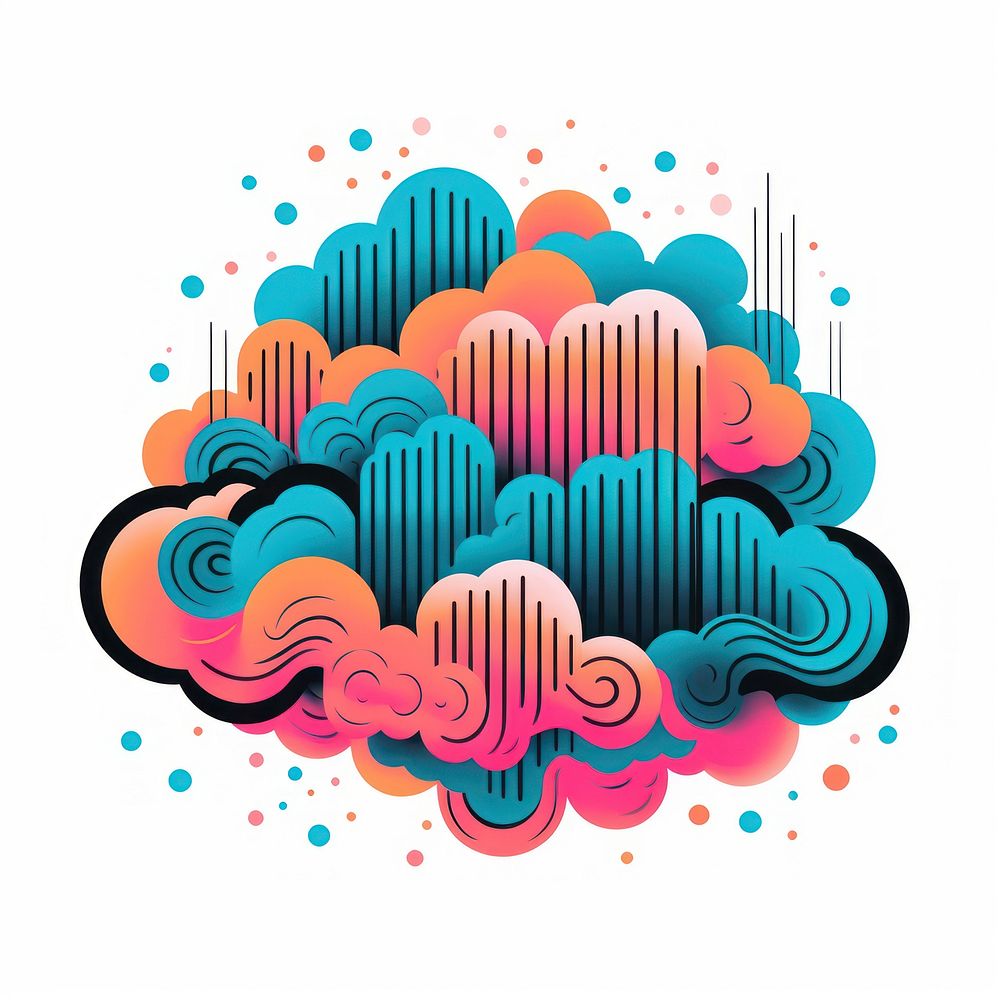 Cloud abstract graphics pattern.