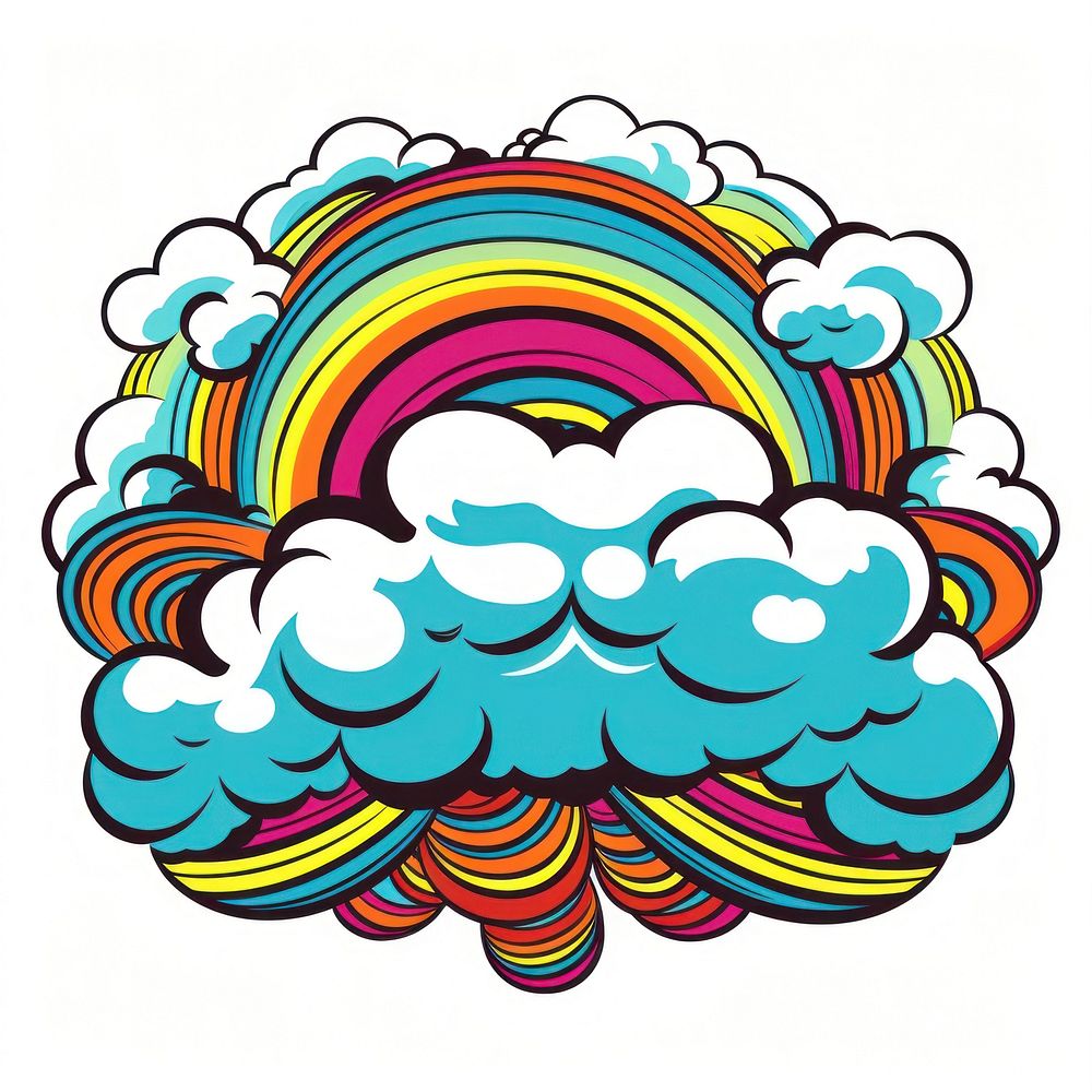 Cloud graphics pattern drawing.