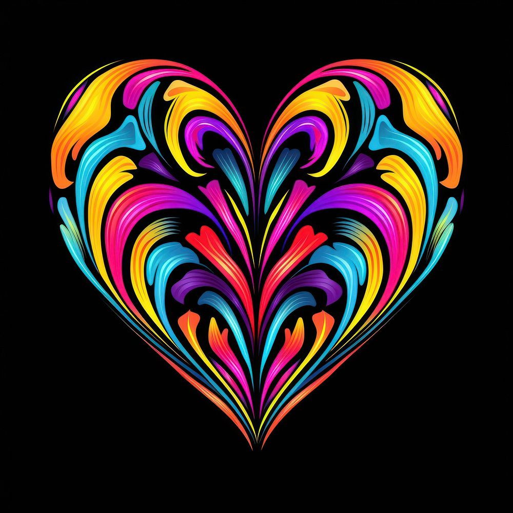 Heart abstract graphics pattern.
