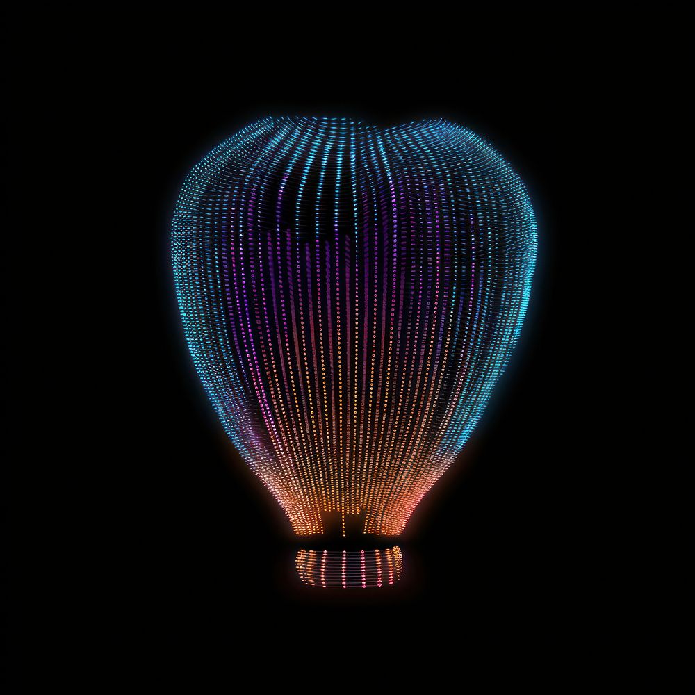 Abstract Graphic Element of balloon minimalistic symmetric psychedelic style lighting purple nature.