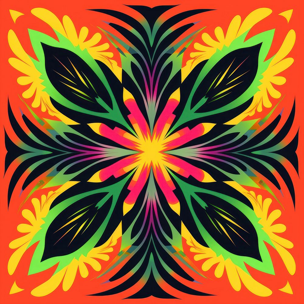 Abstract Graphic Element of plant minimalistic symmetric psychedelic style art backgrounds graphics.