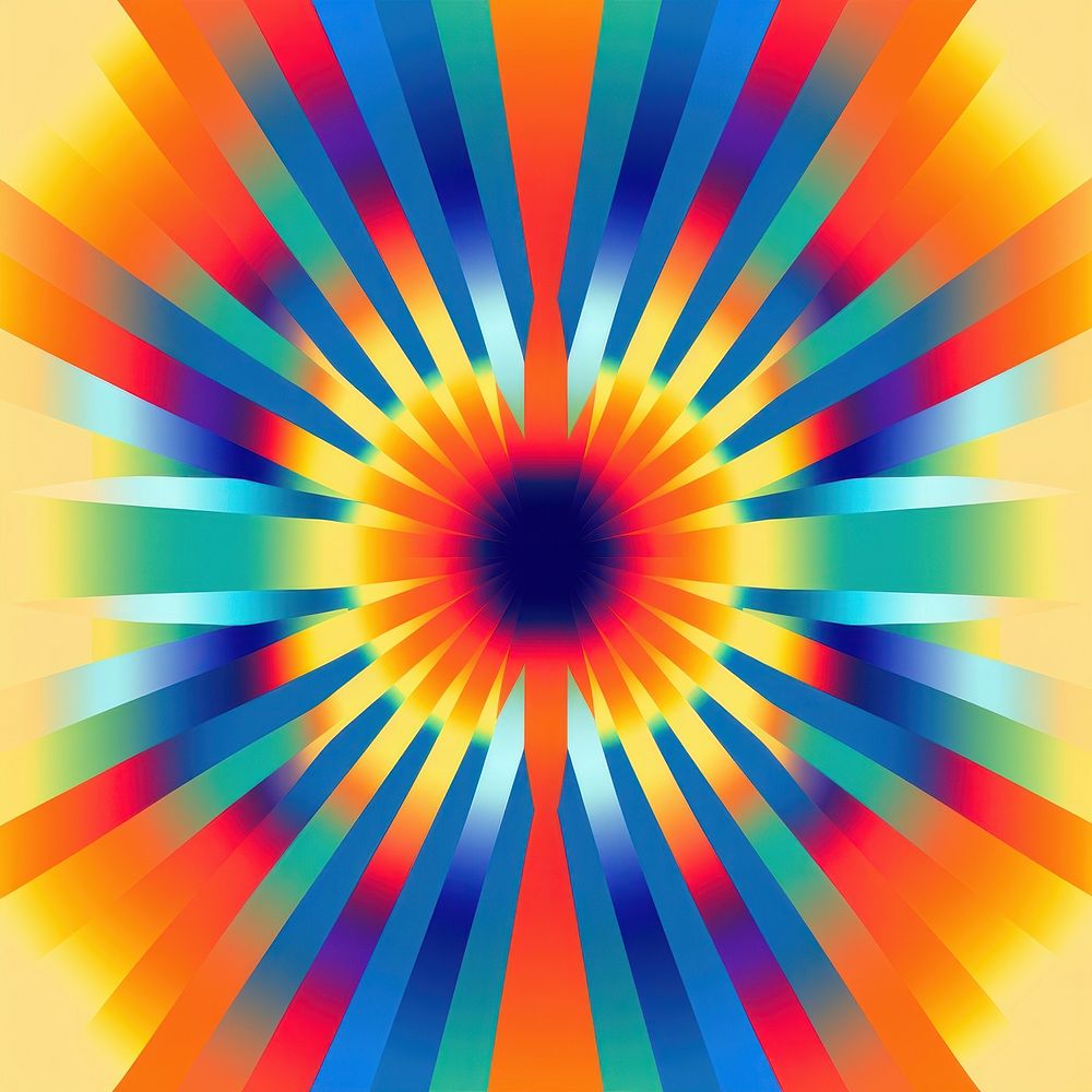 Abstract Graphic Element of rainbow minimalistic symmetric psychedelic style backgrounds pattern art.