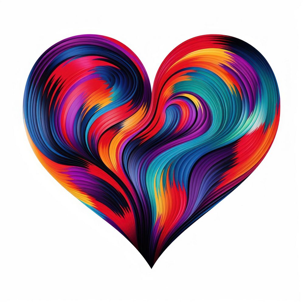 Heart abstract creativity pattern.