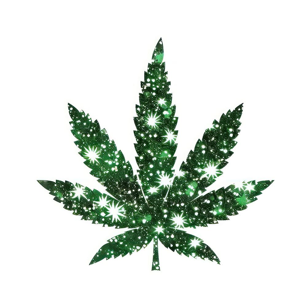Cannabis leaf icon plant shape green.