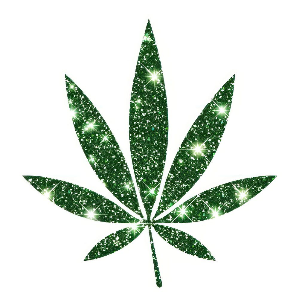 Cannabis leaf icon shape plant green.