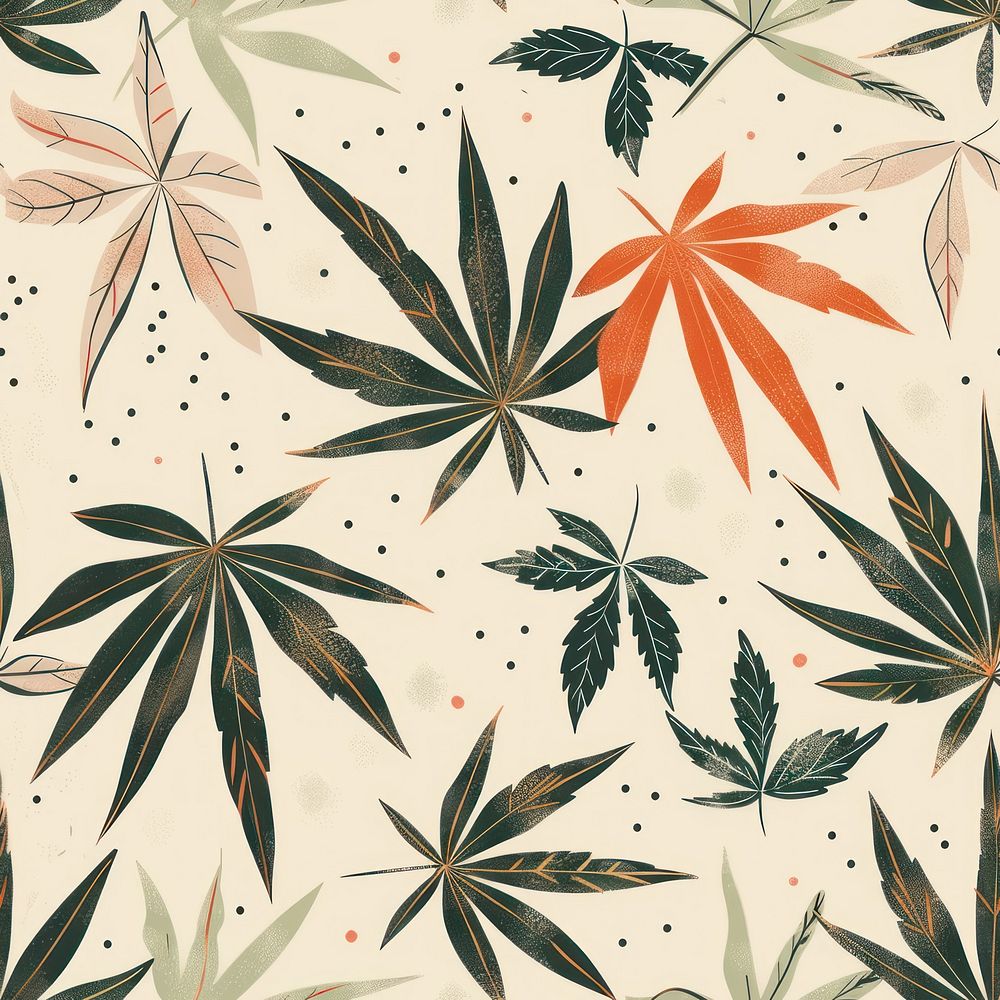 Cannabis pattern plant leaf.