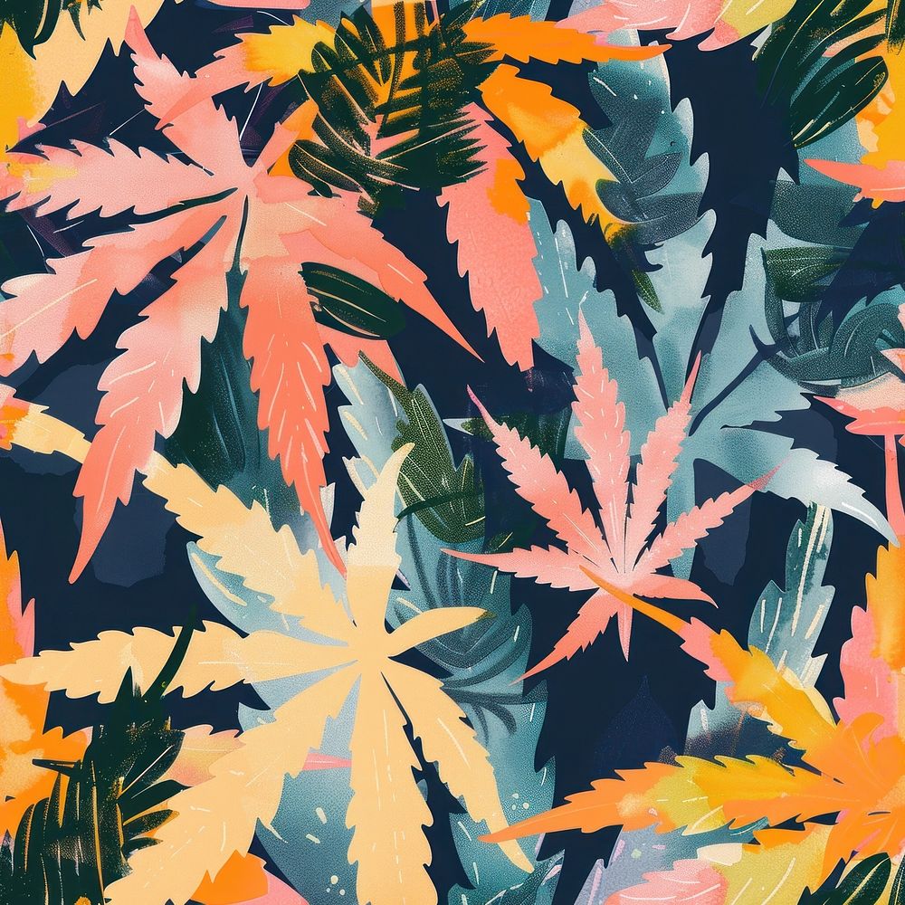 Cannabis pattern plant leaf.
