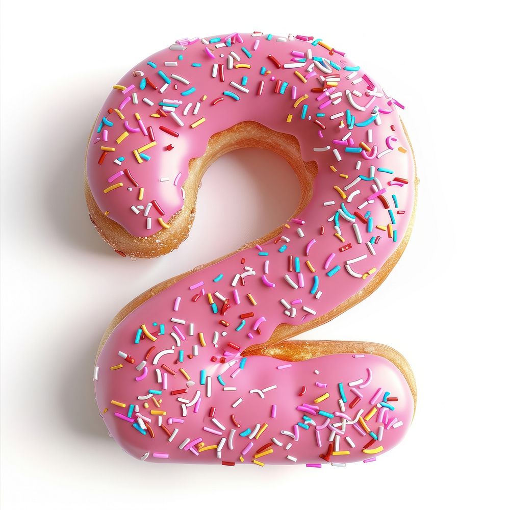 Donut number Shaped 2 donut | Premium Photo Illustration - rawpixel