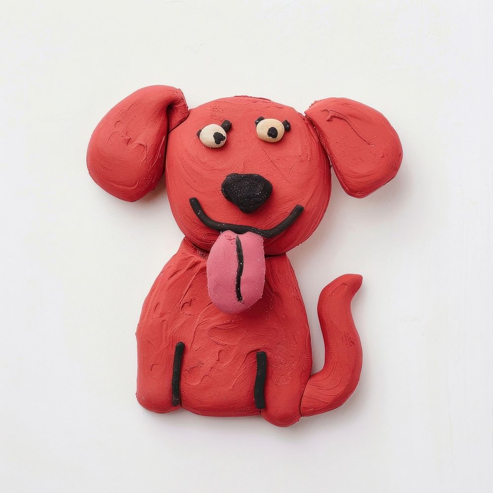 Dog with tongue art toy anthropomorphic.
