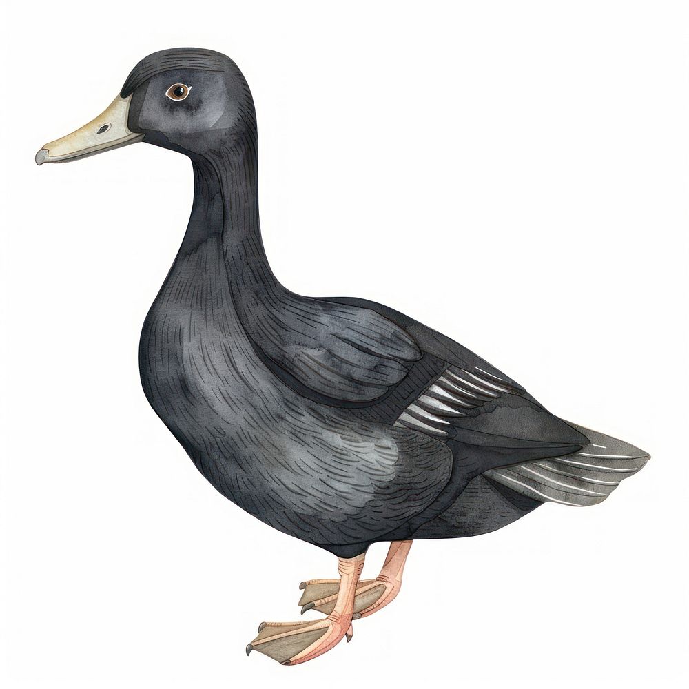 Duck animal black bird.