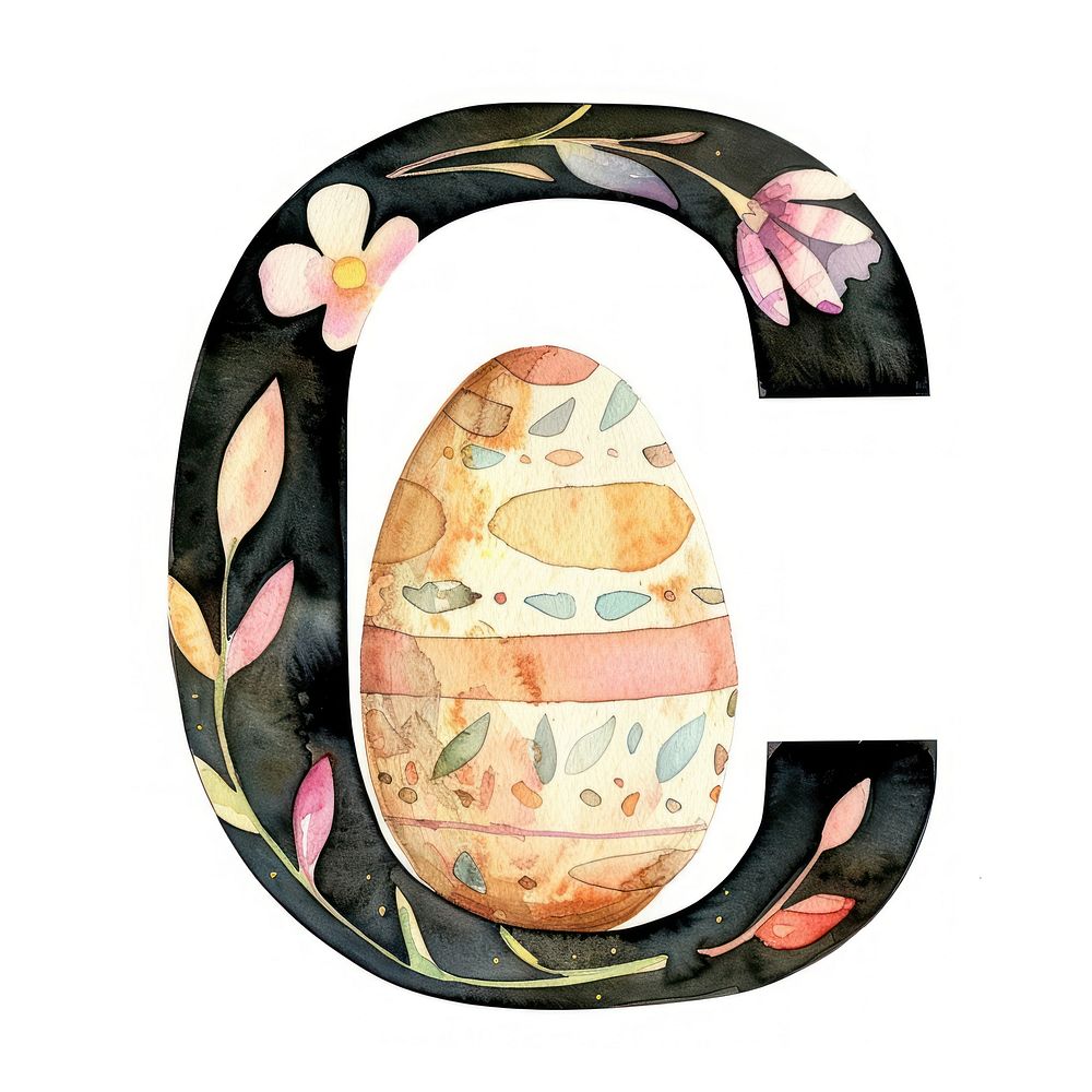 Easter font text white background.
