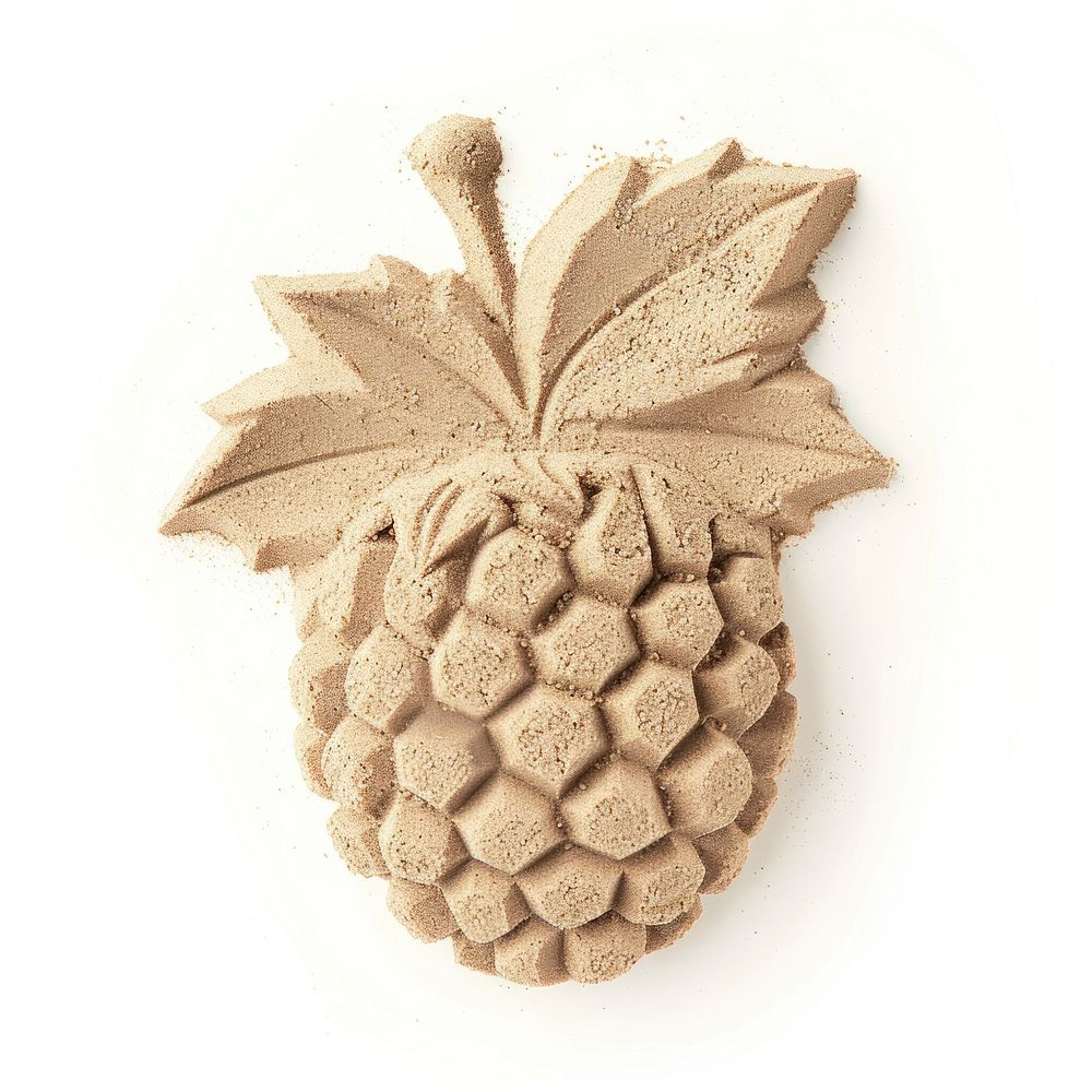 Flat Sand Sculpture a berry plant food white background.